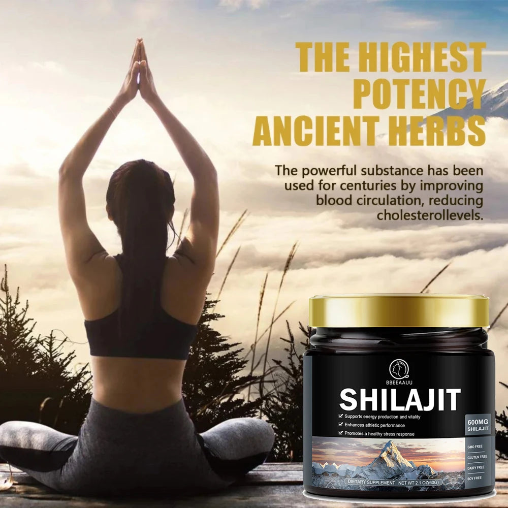 BBEEAAUU 60G 100% Himalaya Pure Shilajit Resin Original Mineral Health Supplement Non-Gmo Brain Memory Cognitive Energy Health