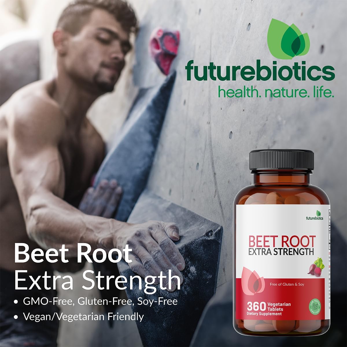 Beet Root Extra Strength, Non-Gmo, 120 Vegetarian Tablets