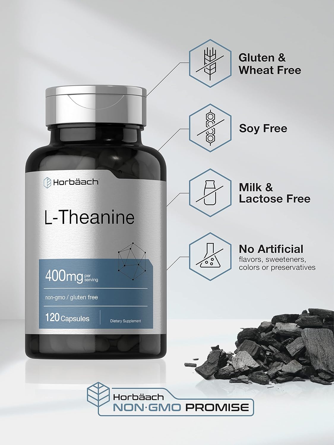 L-Theanine | 400Mg | 120 Capsules | Non-Gmo & Gluten Free