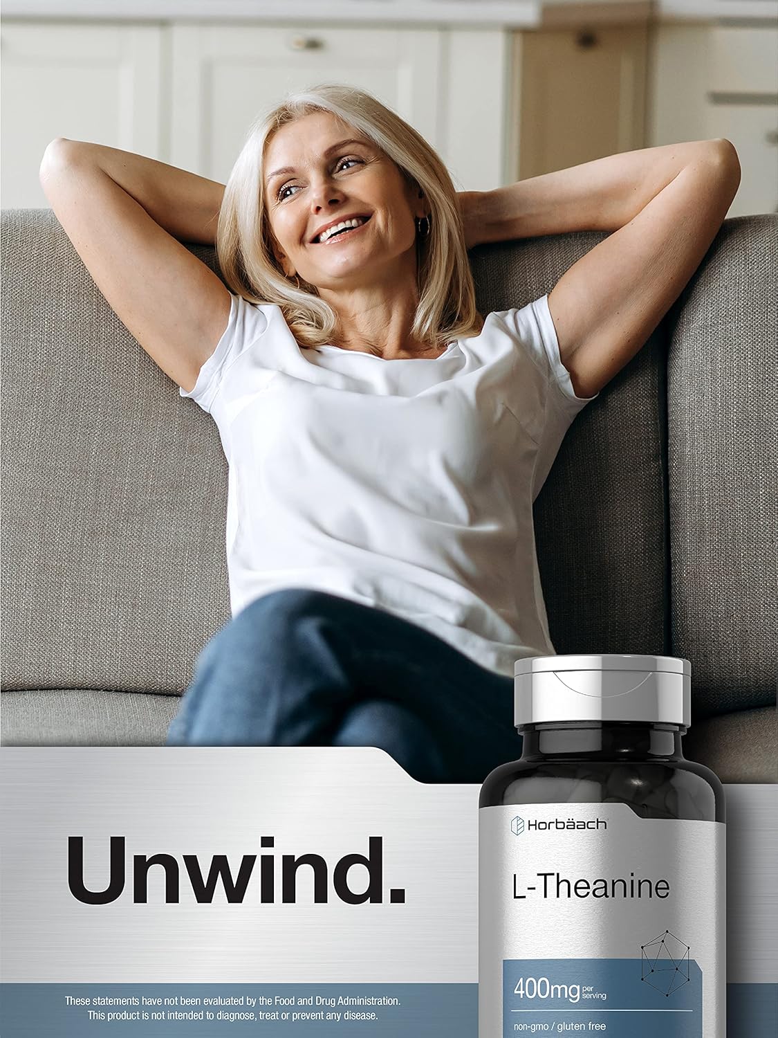 L-Theanine | 400Mg | 120 Capsules | Non-Gmo & Gluten Free