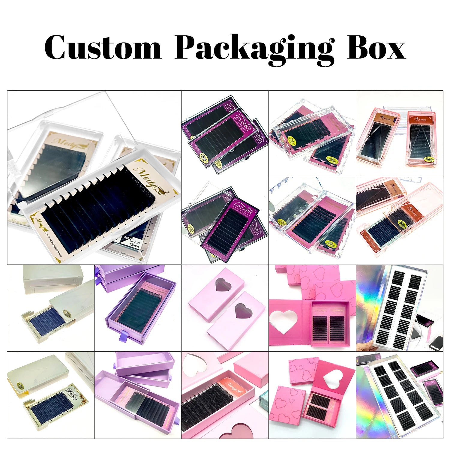 Wholesale Cashmere Eye Lash Extension Lash Tray Supplies Silk Dark Matte Black Mink Volume Eyelash Extension Private Label