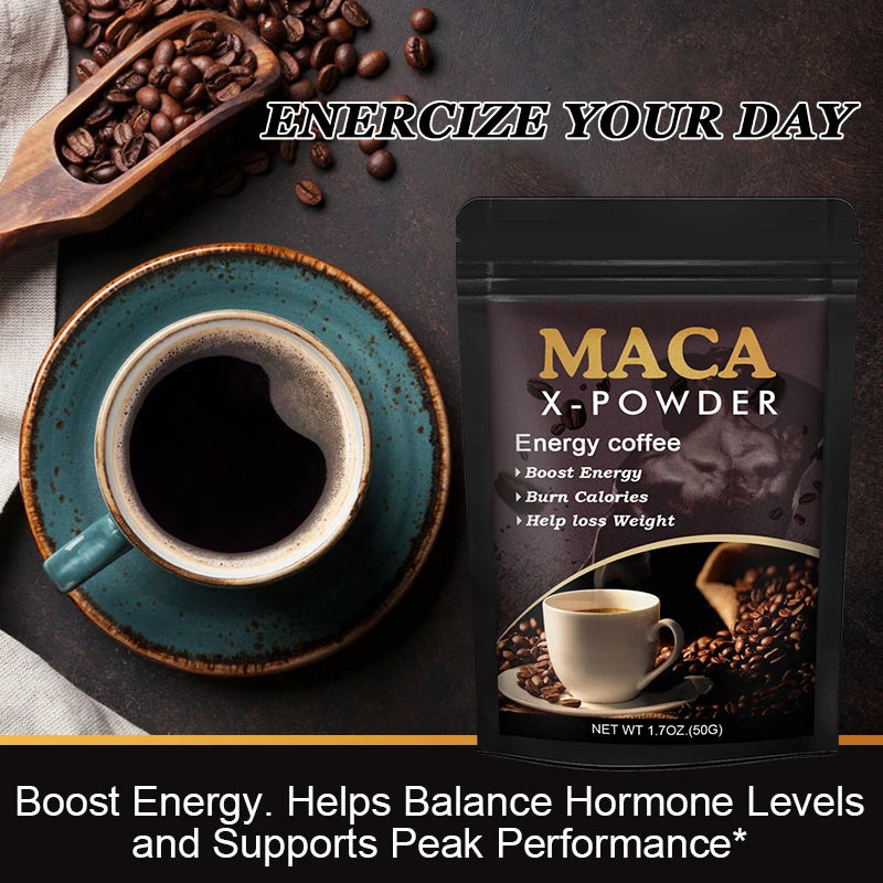 Maca Root Coffee | Natural Energy Supplement | Supports Athletic Performance & Motivation | Builds Muscle & Strength